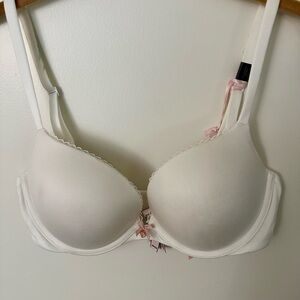 Victoria's Secret White Bra with Pink Bow